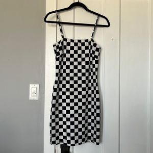 checkered tight dress